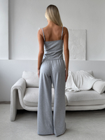 Комплект пижамный серый меланж