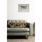 Картина авторская акварельная в паспарту 21х30 см на стену для интерьера "Деревенька"