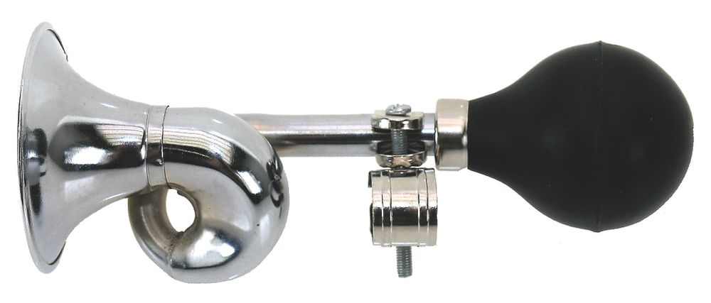 Клаксон резина/сталь изогнутый хром с поворотным креплением