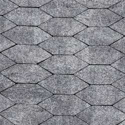 Тротуарная плитка СКОШЕННЫЙ ШЕСТИУГОЛЬНИК Б.1.ШГ.6 100х100х100х60мм Листопад гранит Антрацит