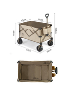 Тележка туристическая Naturehike TC 03 88х53х103 см, 186 л, бежевая