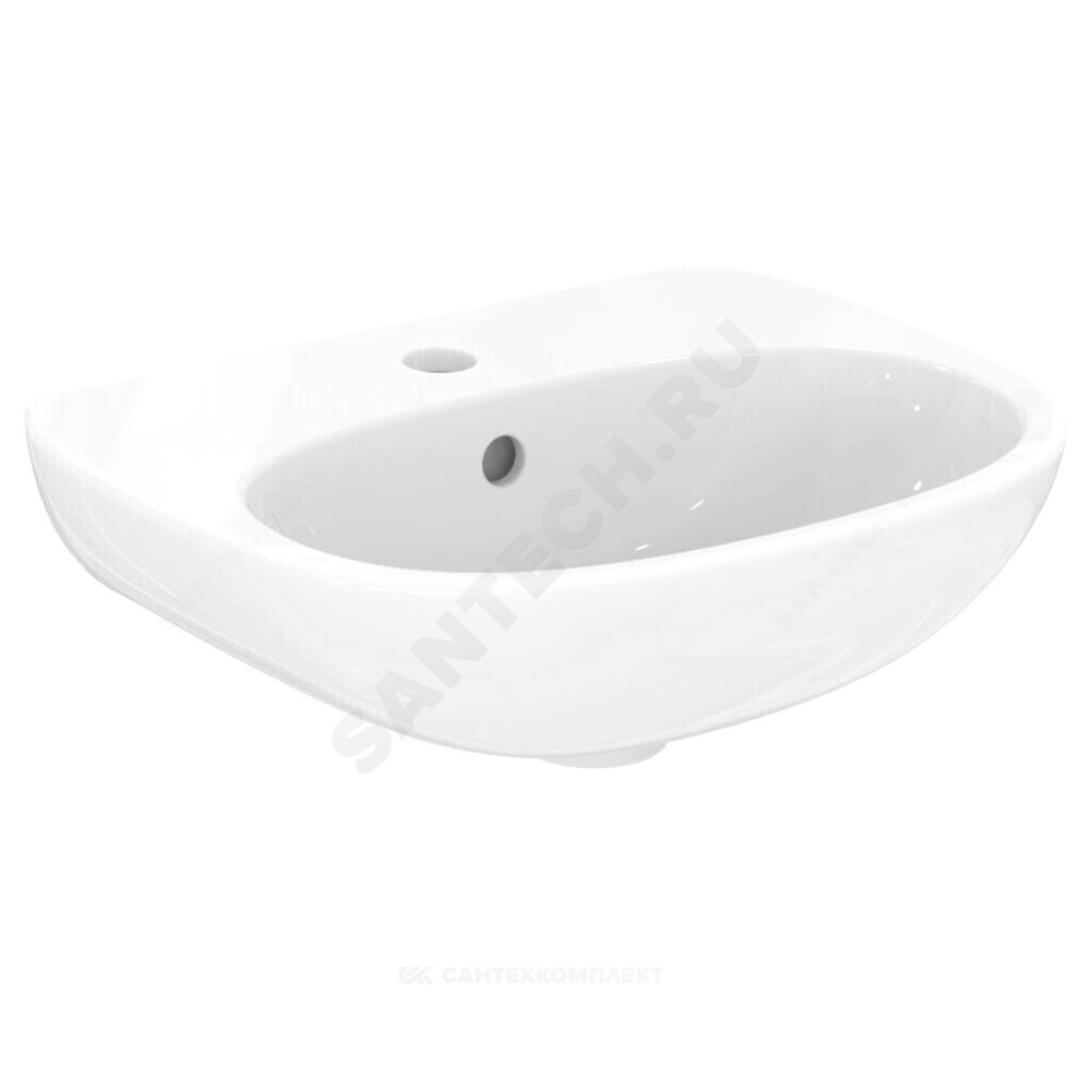Умывальник подвесной TESI 50 1 отверстие под смеситель по центру Ideal Standard T009401
