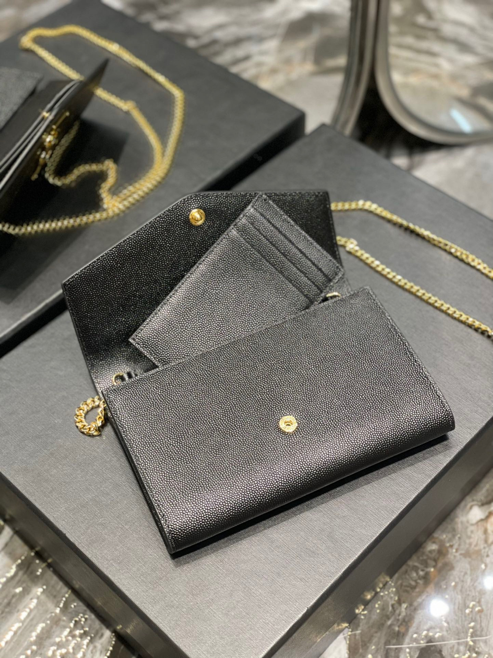 Saint Laurent Uptown Chain Wallet 19 cm