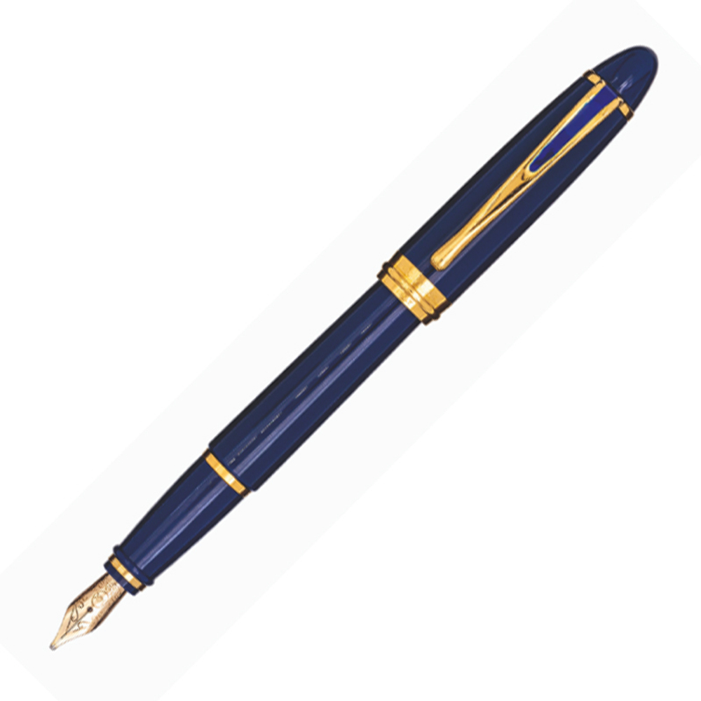Перьевая ручка Aurora Ipsilon Deluxe Blue GT, перо - F, в подарочной коробке