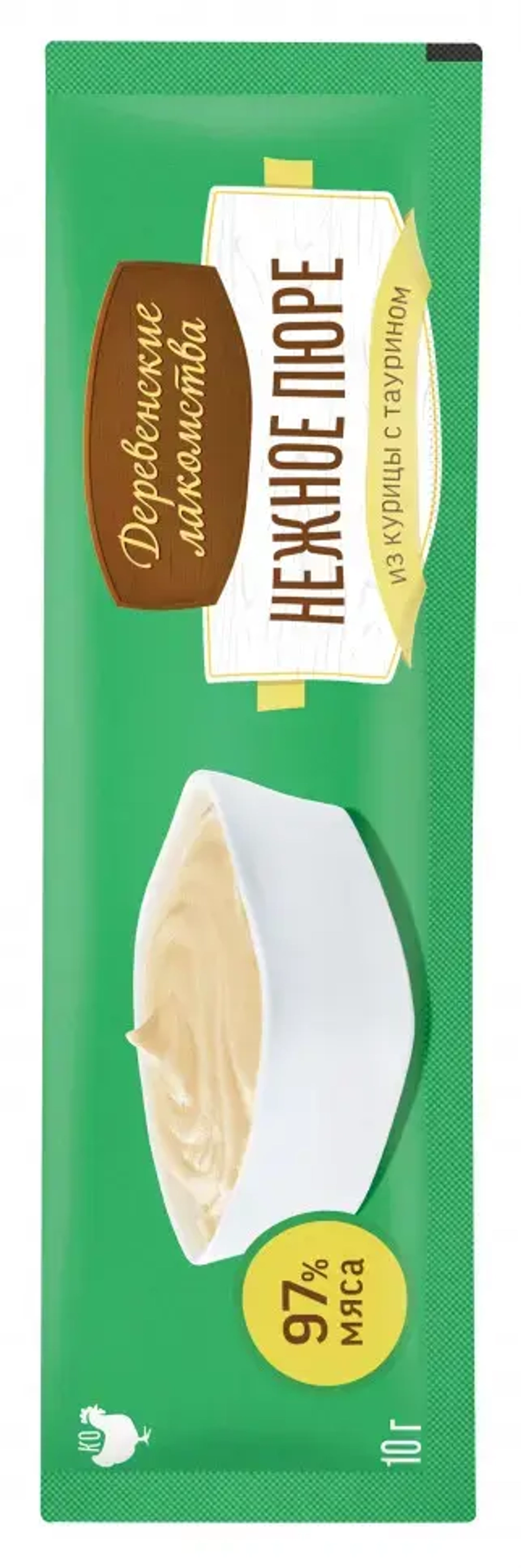 Деревенские лакомства для кошек нежное пюре из курицы - 40 г