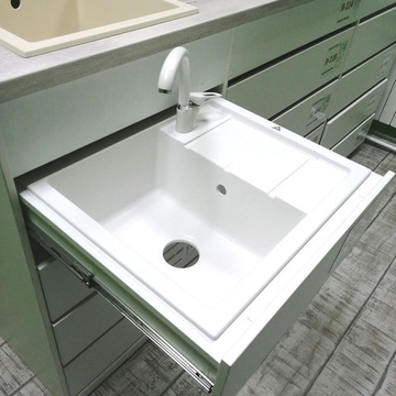 Мойка TOLERO R-107 белый №923 (туман), смеситель SKS2 белый