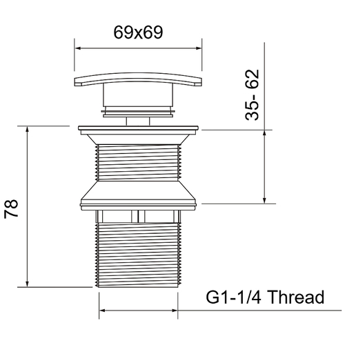 Донный клапан Aquatek AQ6004MB click-clack Черный матовый