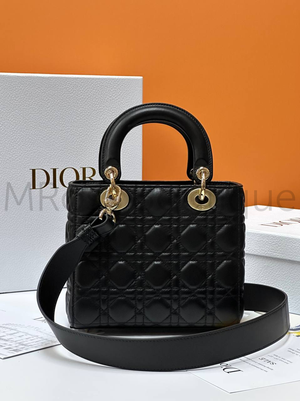 Женская сумка Lady Dior My ABC квадратная черного цвета