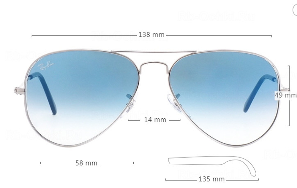 Ray Ban  Aviator RB 3025 003/3F / 62