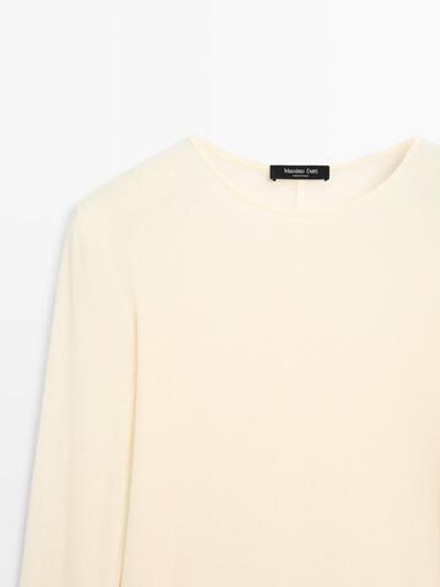 Massimo Dutti Легкая футболка с длинным рукавом, желтый