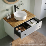 Тумба подвесная IDDIS Torr, под столешницу 80 см, белый матовый, TOR80WBi95