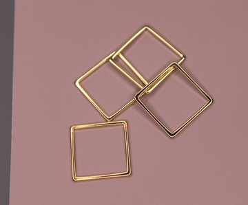 Квадрат 15 мм позолота