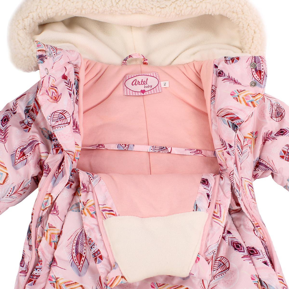 Комбинезон- Пача 300 гр. р.1 (74) принт перышки