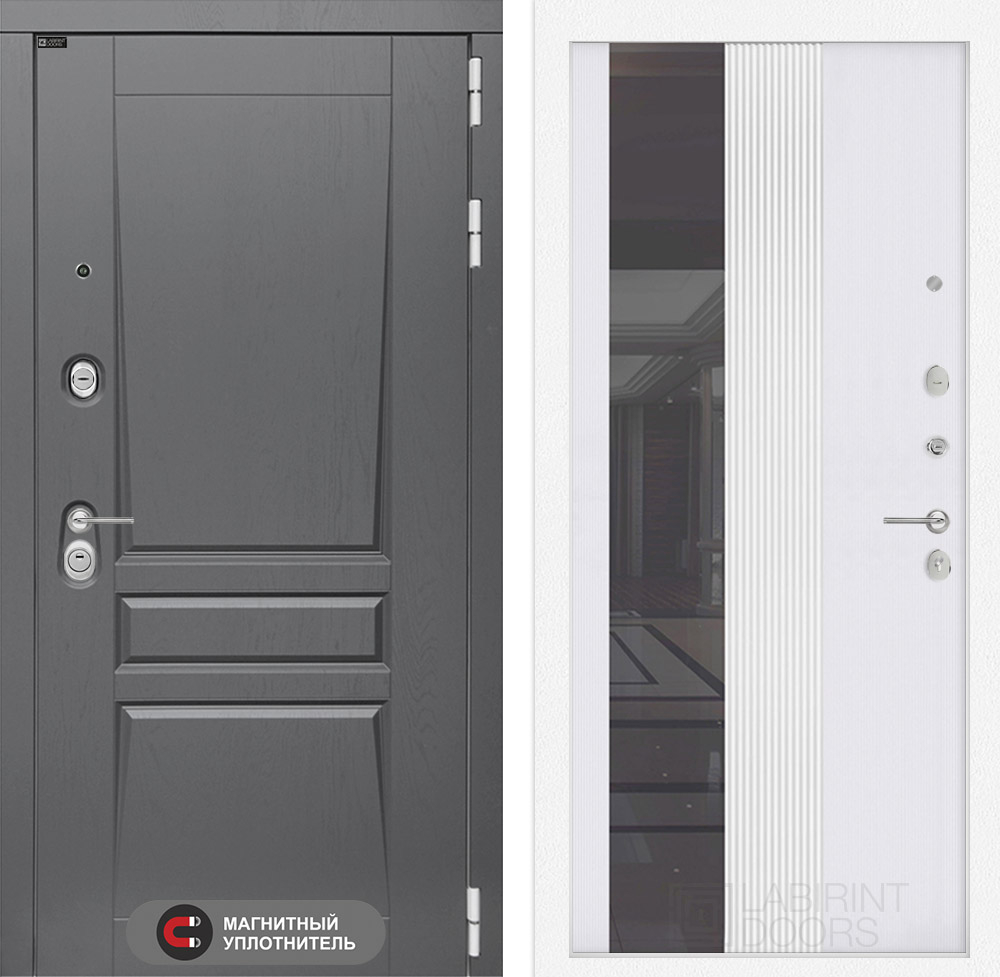 Платинум 32 белый рельеф софт с тонированным зеркалом