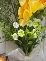 Панно "Птички" с искусственными цветами 36*28 см