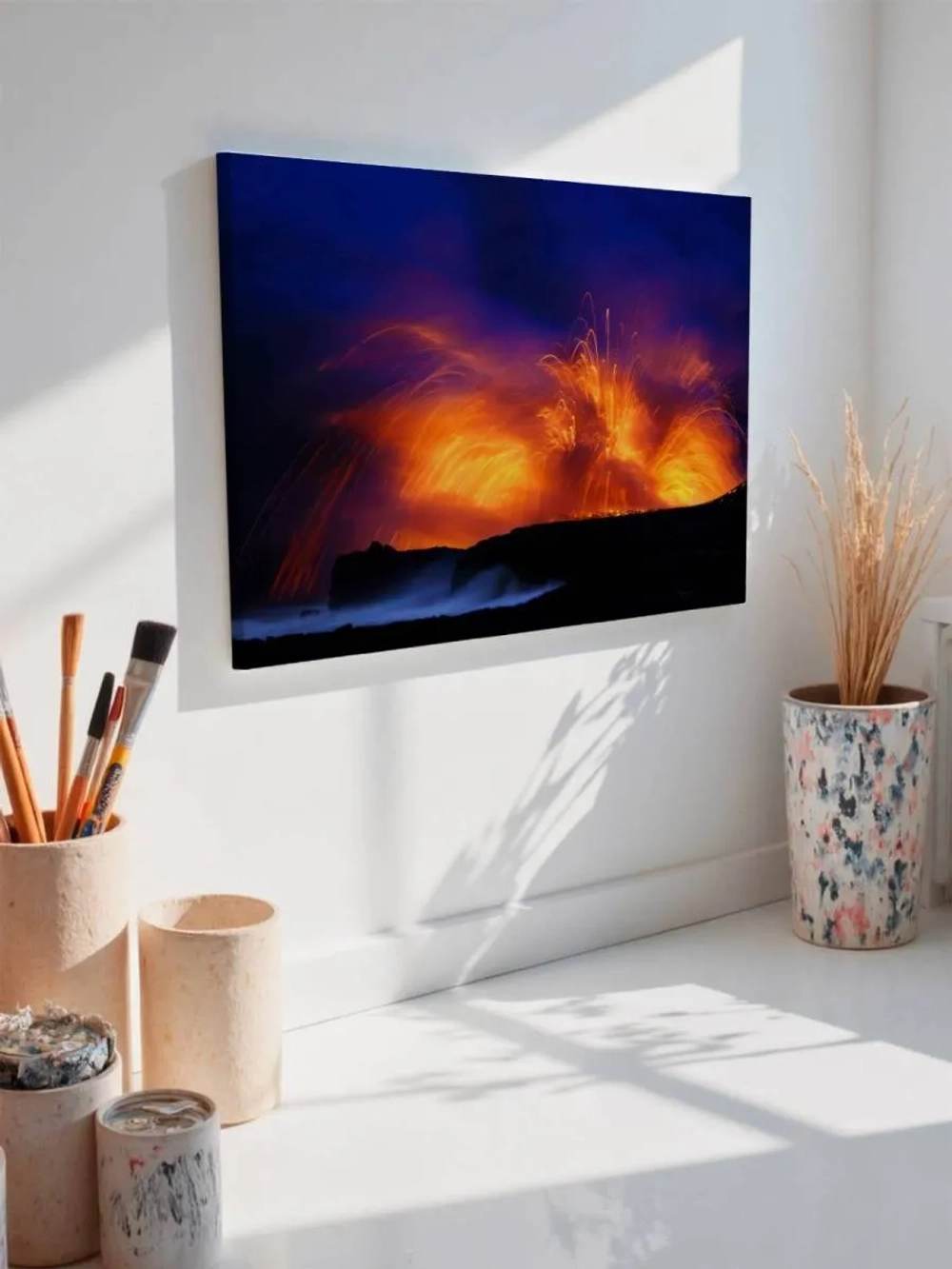 Картина на стену 40 X 50 Извержение вулкана