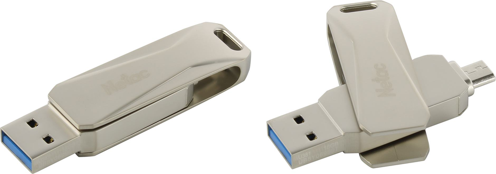 Накопитель Netac &lt;NT03U381B-016G-30PN&gt; USB/USB micro-B OTG Flash Drive 16Gb (RTL)