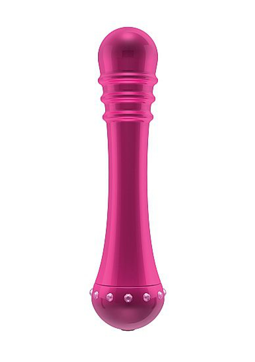Вибратор с ребристой головкой The Emerald Pink - 16,3 см. (Цвет: розовый)