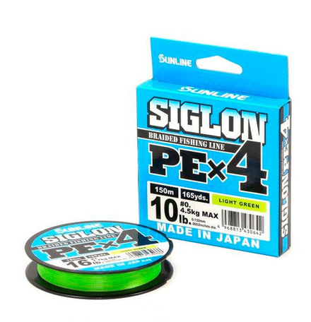 Шнур Sunline Siglon PE X4 150 м 10lb 4,5кг dark green