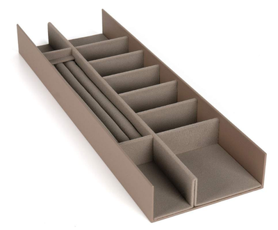 Вставка для хранения ювелирных украшений (универсальная) 150*472*50mm Грэй