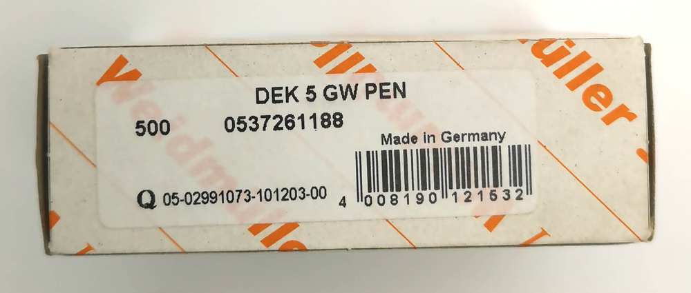 Маркер для клемм 5х5мм DEK 5 GW PEN (50 шт.) Weidmuller 0537261188