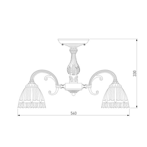 Потолочная люстра Eurosvet Campina 60107/5 белый с золотом