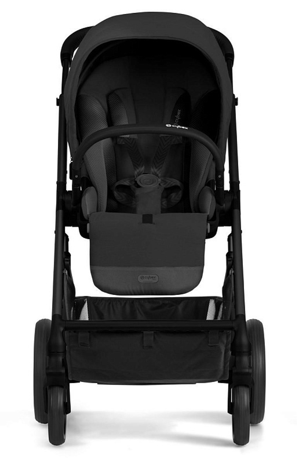 Детская коляска Cybex Balios S Lux BLK Aton B2 i-Size 3 в 1 Moon Black с дождевиком/Volcano Black