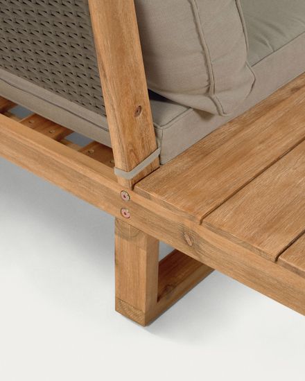 Flaviina Угловой 5-местный диван со столиком из дерева акации La Forma Испания