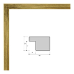 Фоторамка 15х21 см золото, структура дерева, арт. 1521.659457