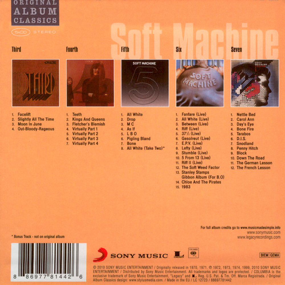 Soft Machine / Original Album Classics (5CD)