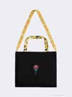 Шоппер черный Ola Ola x Sample с вышивкой OLA OLA
