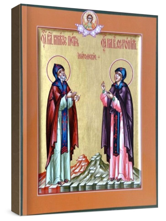 Петр и Феврония (рукописная икона)