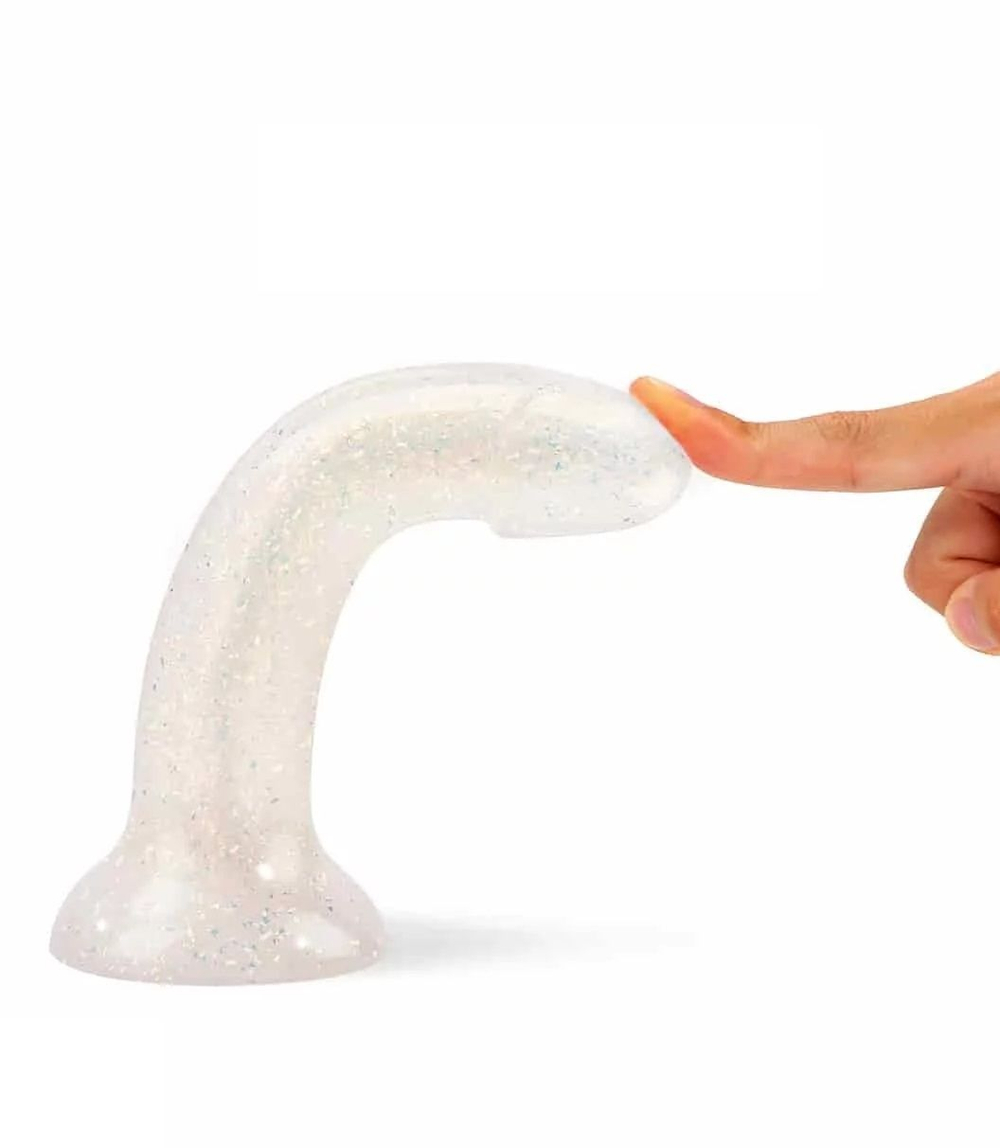 Фаллоимитатор из жидкого силикона с блестками Dildolls Extravaganza (Цвет: белый)