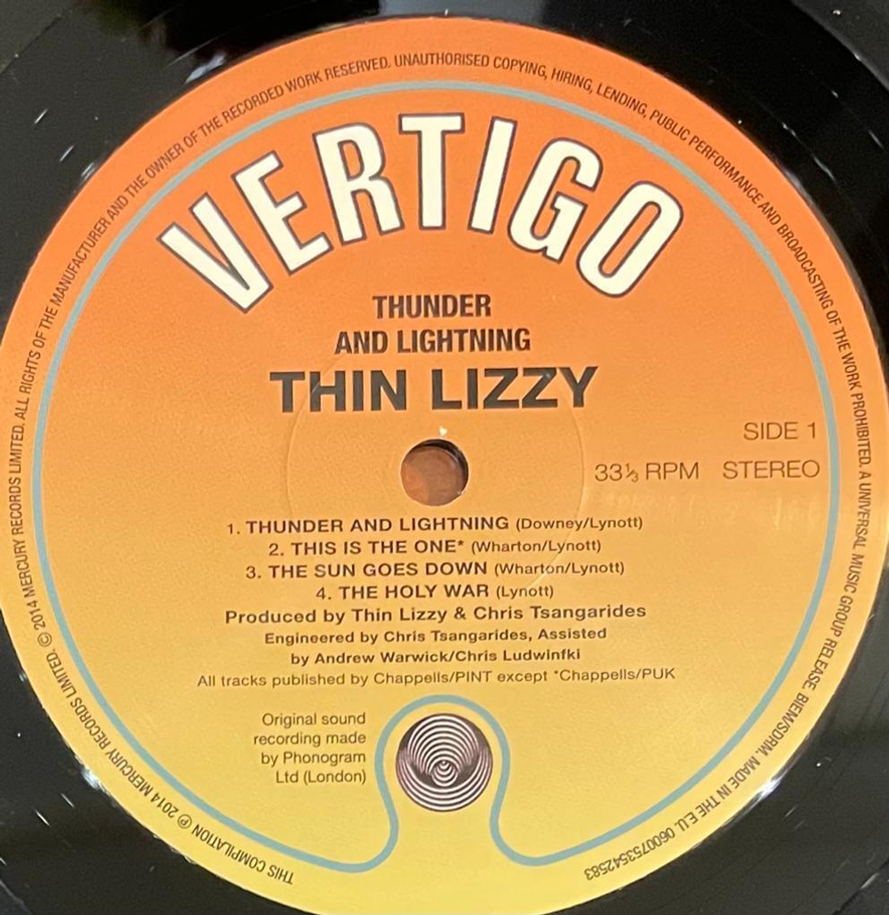 Thin Lizzy- Thunder And Lightning (Европа 2014г.)