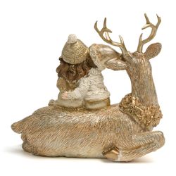 СТАТУЭТКА "ДЕТИ НА ОЛЕНЕ" 14,5Х7Х14 СМ