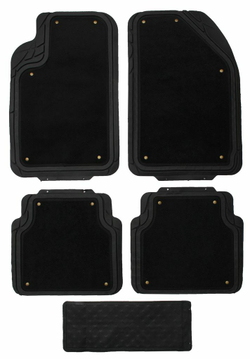 Ковры с отстёгивающим ворсом SJ-044 5пр Dark Grey (75*48,45*47) KING