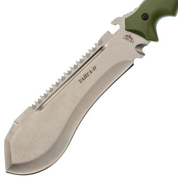 Походный нож-мачете НОКС "Тайга-Н" 812-080621 - зеленая рукоять, светлый клинок