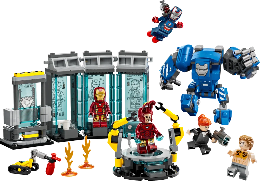 Конструктор LEGO Marvel 76315 Лаборатория Железного человека: Зал доспехов