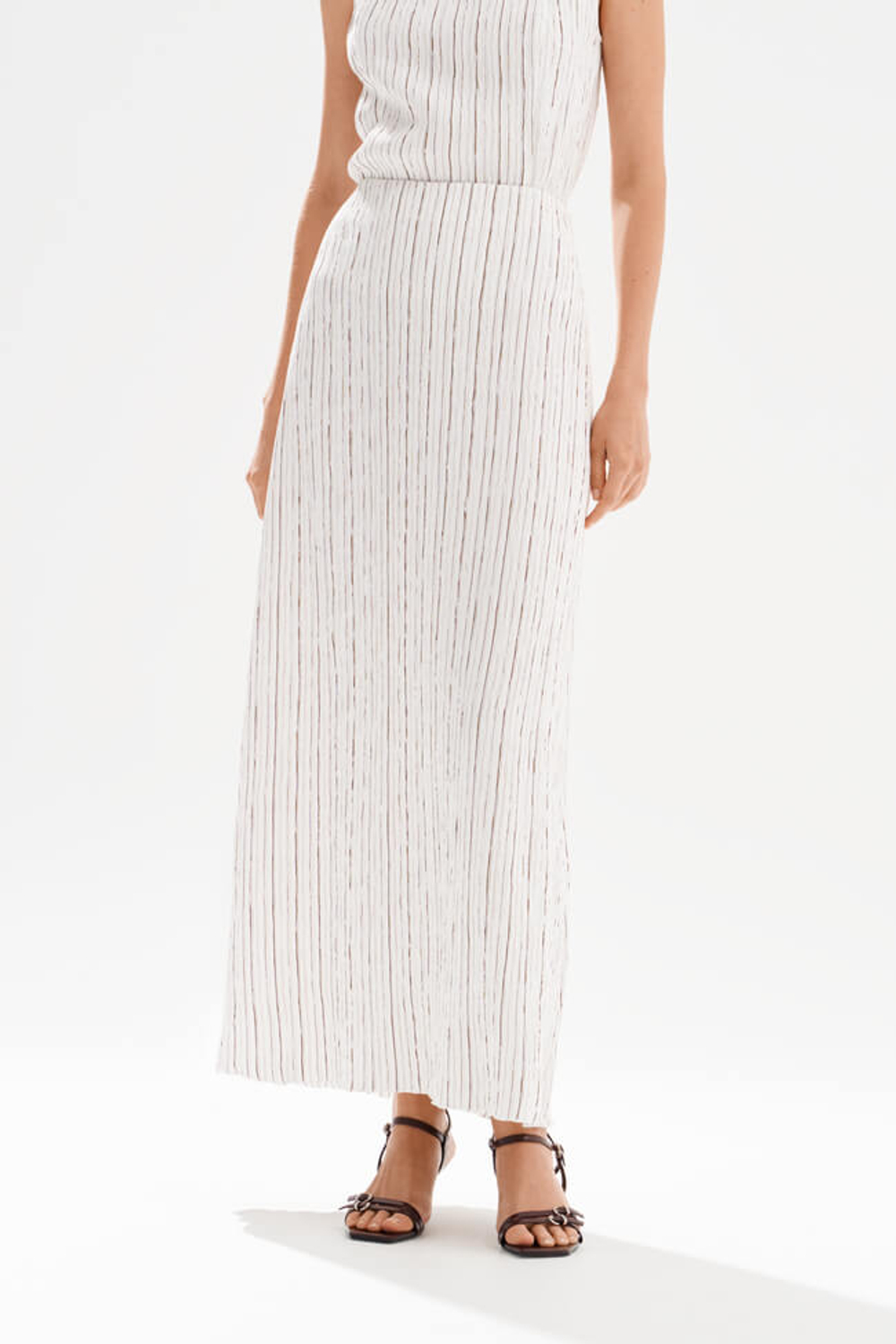 4954 Юбка женская (жемчужный полоска)