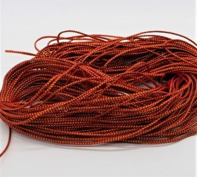 Шнур люрекс, ш. 3 мм, красный с золотом