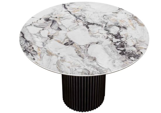 Стол Dubai 110 керамика Arctic Okean глянец/ черный муар