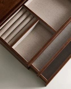 ZARA HOME БОЛЬШАЯ ДЕРЕВЯННАЯ ШКАТУЛКА ДЛЯ ДРАГОЦЕННОСТЕЙ, КОРИЧНЕВЫЙ