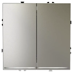 Выключатель встраиваемый VOLTUM S70 двухклавишный с подсветкой 10А, (шелк)