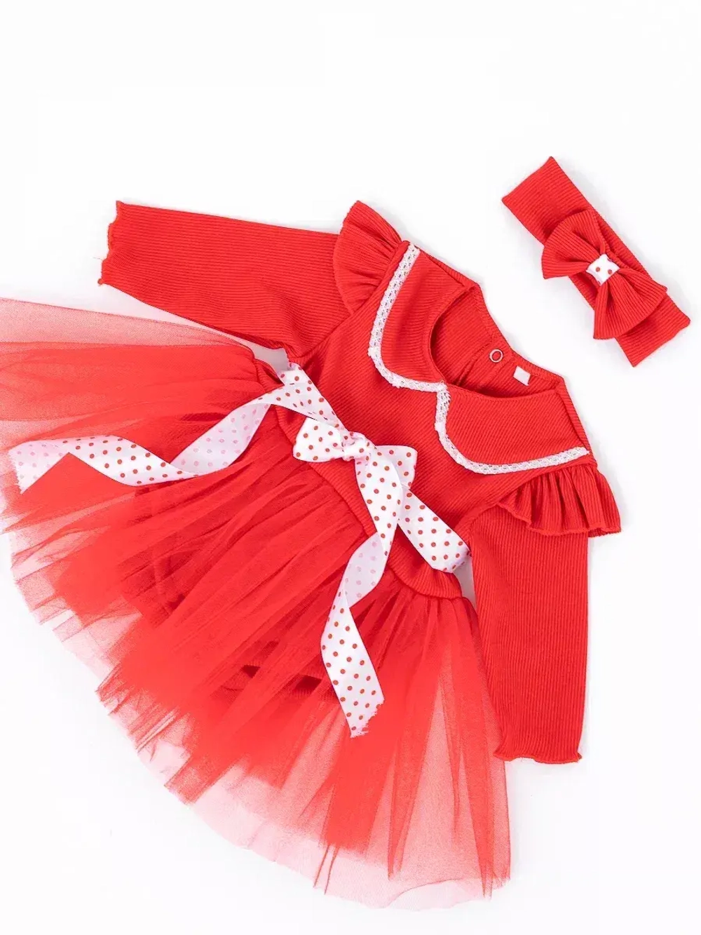 Платье-боди для новорожденной