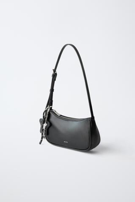ZARA СУМКА С ПОДВЕСКАМИ, ЧЕРНЫЙ