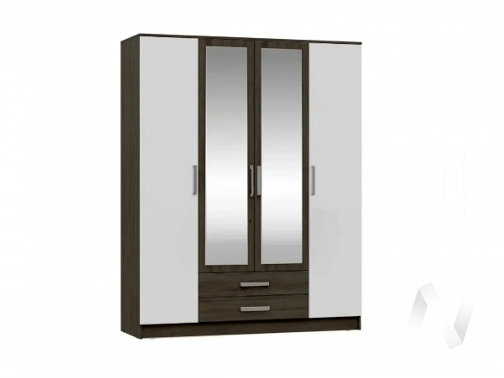 Шкаф для одежды 4-дверный Спальня Мартина (венге/белый)