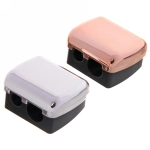 Точилка косметическая с крышкой в пакете, глянцевая, цвет микс, 3,5*3см