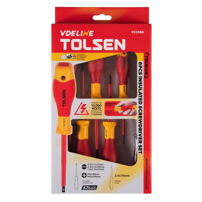 TOLSEN (TTV33506) Набор отверток диэлектрических, 6 предметов