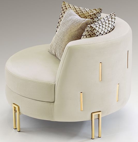 Кресло Viena бело-золотое Испания 