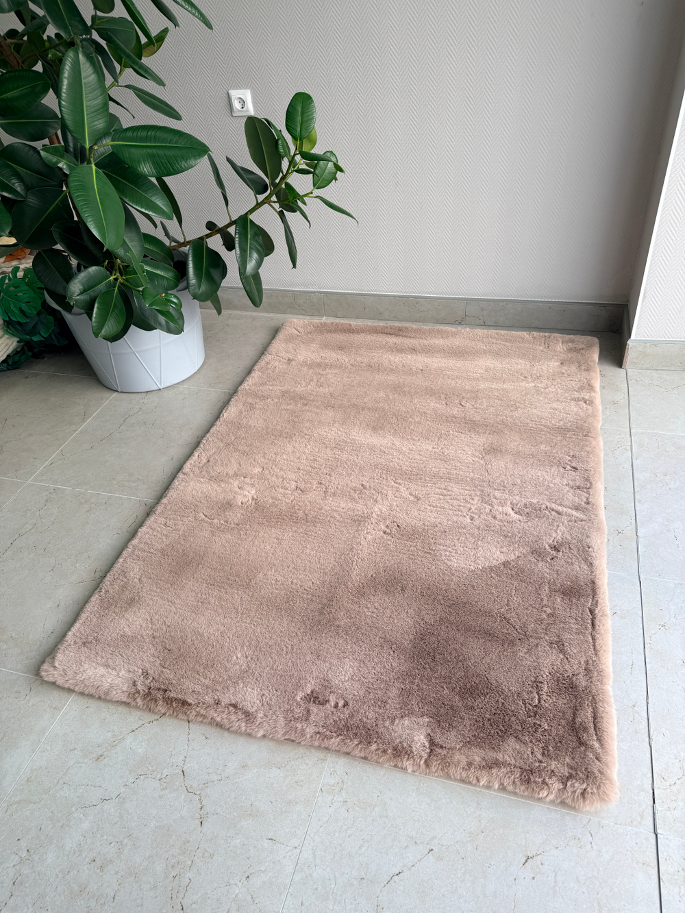 Ковер меховой имитация кроличьего меха